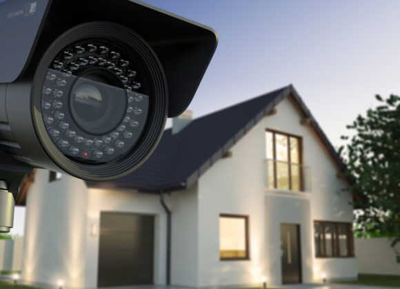 Security camera and house
